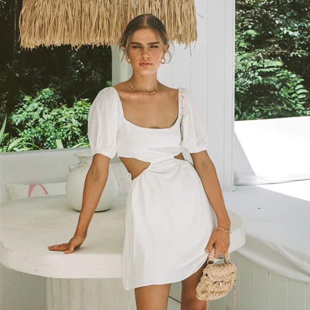 Henri Puff Sleeve Cut Out Dress